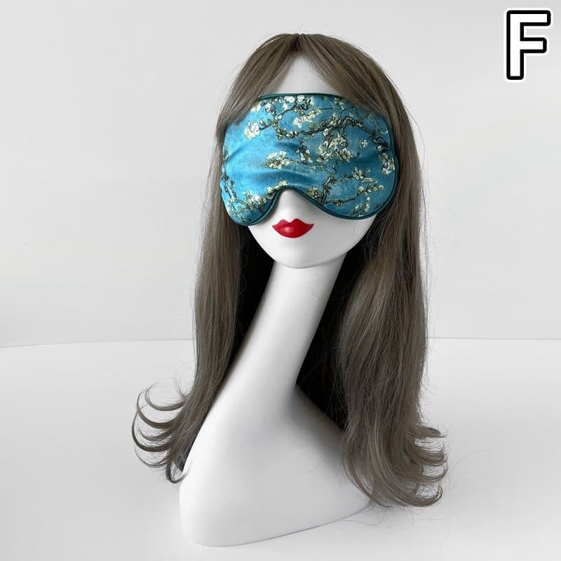 絵画風アイマスク遮光睡眠旅行用